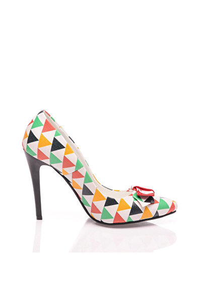 JustBow Printed Classic Heeled Women's Shoes