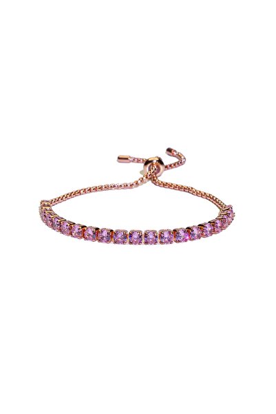 Dr.Ice 4mm gold-plated adjustable tennis bracelet