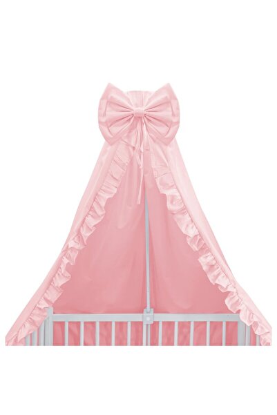 MimiNu Baldachin, MimiNu, Pentru patut, Cu funda si volanas, 210x145 cm, Colectia Royal, Powder Pink