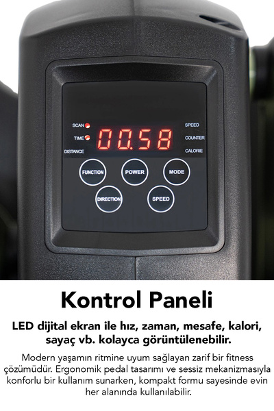 mimtec Eliptik Kondisyon Bisikleti - Dijital Göstergeli Egzersiz Aleti Taşınabilir Egzersiz Pedalı