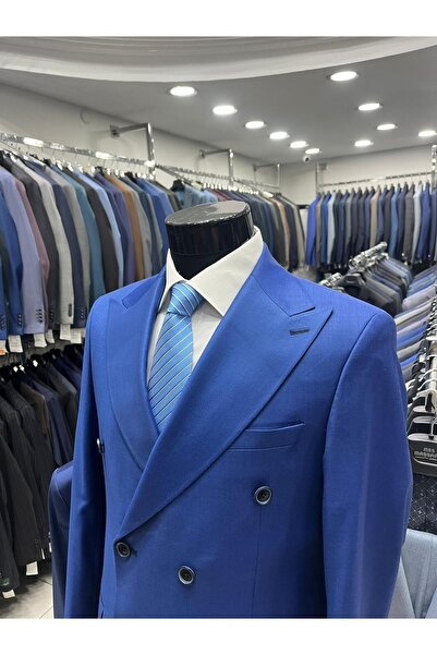 MASSARO 100% Wool 100% Quality ,Men's Double Breasted Flafil Suit