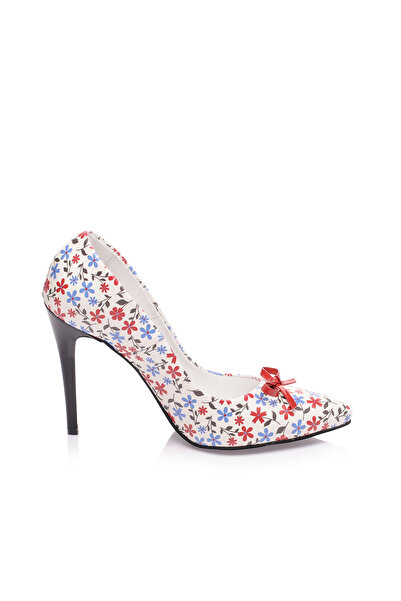 JustBow Printed Classic Heeled Women's Shoes