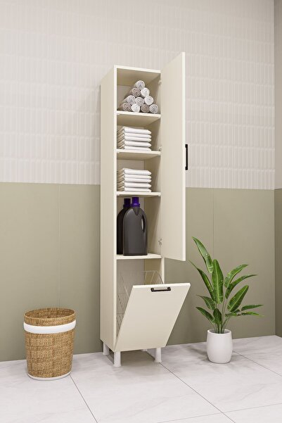 DEMİRBAL MOBİLYA MDF KİRLİ SEPETLİ ÇOK AMAÇLI BOY DOLAP