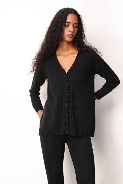 Desen Triko Cardigan lung pentru femei, cu decolteu în V, cu dungi cu pliuri,...