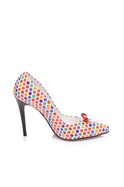 JustBow Printed Classic Heeled Women's Shoes