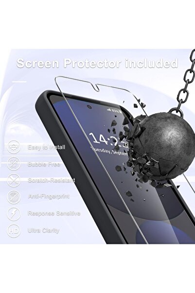 m.tk moveteck Samsung Galaxy A36 A56 Uyumlu Kılıf Mat Magsafe Özellikli Renkli Kenarlı + Ekran Koruyucu Cam Set