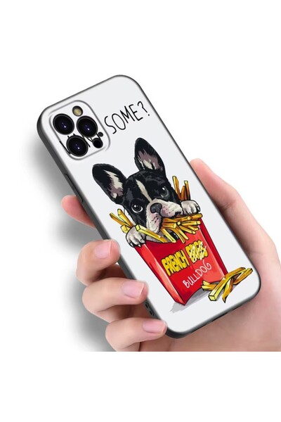 Flippy Προστατευτική θήκη, Flippy, για iPhone 14 Pro Max, TPU, εκτύπωση Bulldog SOME, Λευκή