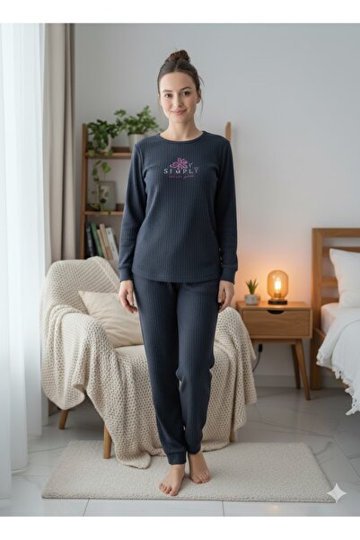 FAMES PİJAMA Women's Long Sleeve Pajama Set