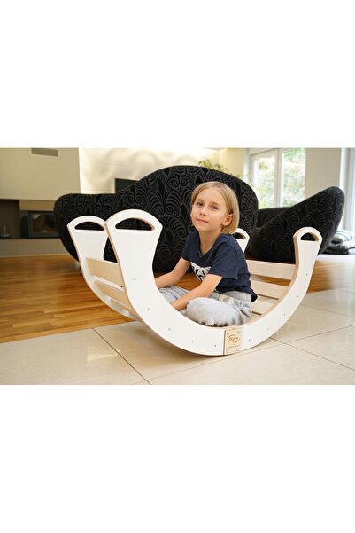 Other Montessori wooden rocker for children, large, solid deckchair, foldable varnish, PL