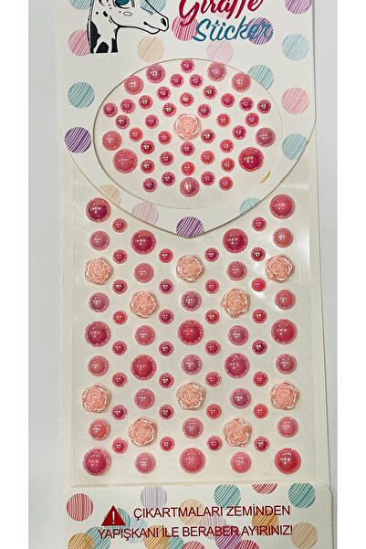 Next Plus Pink Sugar 3D Three-dimensional Stone 110 bucăți autocolant străluc...