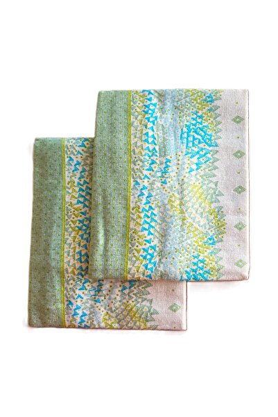 Kotonia Home Set of 4 pillowcases, 100% cotton, fine color, green, 50x80 cm, 13