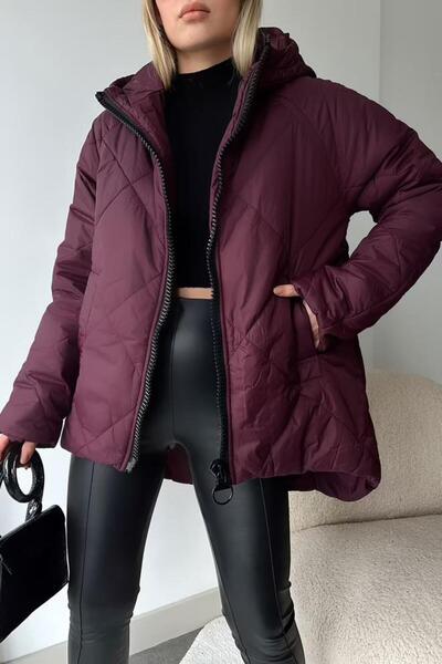 nutika معطف منفوخ مبطن بظهر أطول