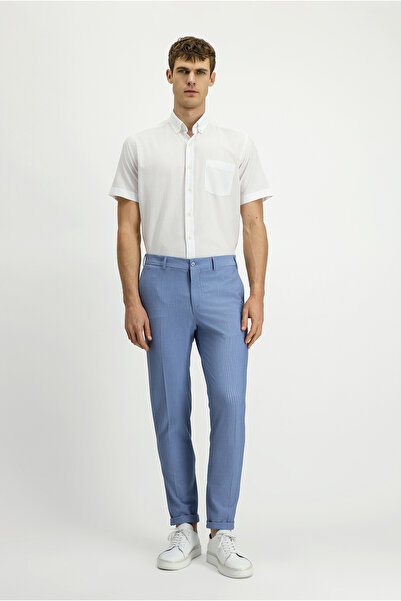 Kiğılı Short Sleeve Regular Fit Button Collar Cotton Shirt