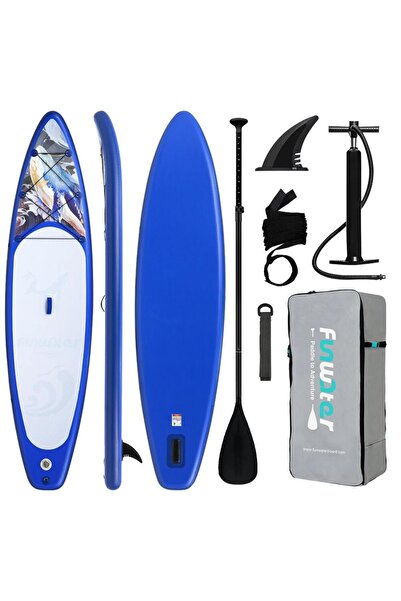 Funwater ADVENTURE FİMALY TOURİNG ŞİŞME SUP BOARD/STAND UP PADDLE BOARD 350x85x15 CM MAVİ