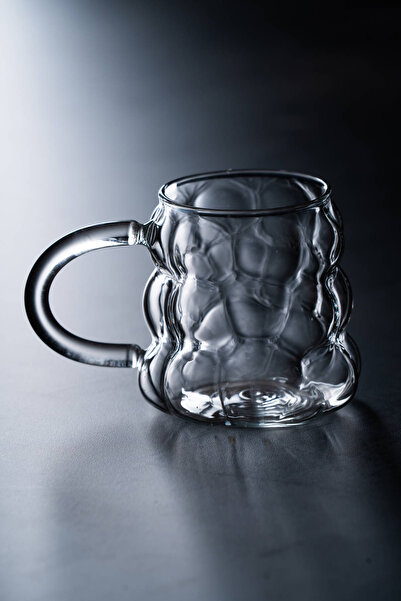 ACAR Lume 6-Piece Glass Cup with Handle - 350 ml