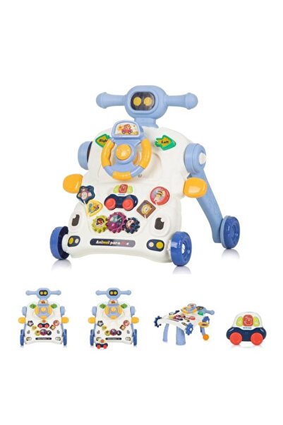 JHT Centru de activități premergător pentru bebeluși 3 în 1, sistem anti-răsturnare, tastatură muzicală