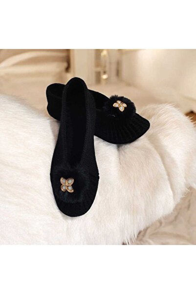 RKSATOLYE SİYAH TÜYLÜ EV PATİĞİ