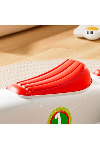 dalip Ride-On Car with Anti-Tip System, Horn on Wheel, 1-6 Years, 60 x 28 x 34 cm, White-Green