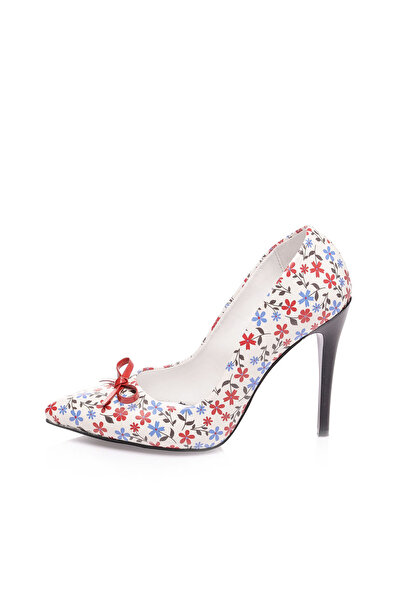 JustBow Printed Classic Heeled Women's Shoes