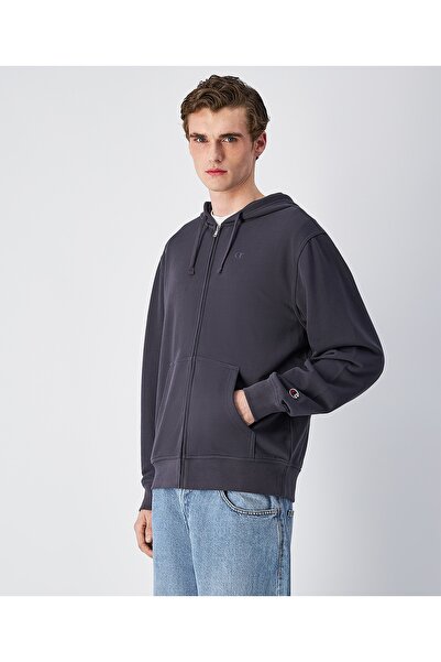 Champion سترة رياضية بسحاب كامل من آيكونز للرجال - لون رمادي - 220786-VS517