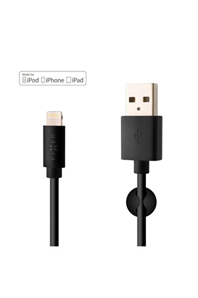 FIXED Cablu de date și încărcare USB/Lightning, 1 metru, certificat MFI, 20W, negru