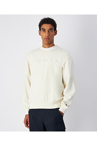 Champion سويت شيرت Icons Crewneck سويت شيرت رجالي باللون البيج -220784-YS141