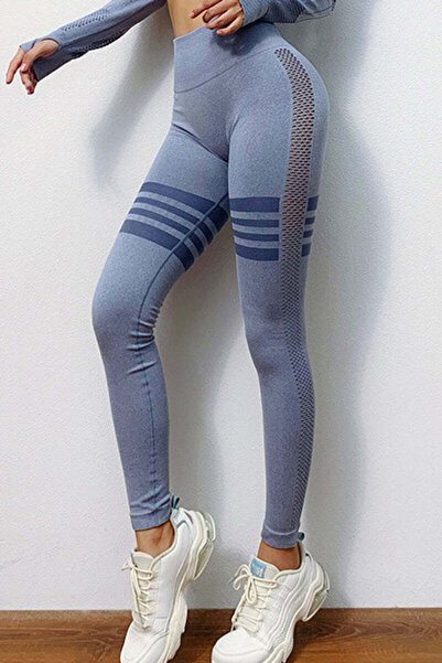 WildFashion High-waisted sports tights with shaping inserts and perforations U651-182