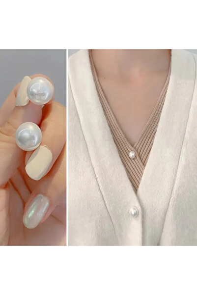 Vira Rise 5 Adet Beyaz İnci Görünmez Gizli Çok Amaçlı Düğmeler