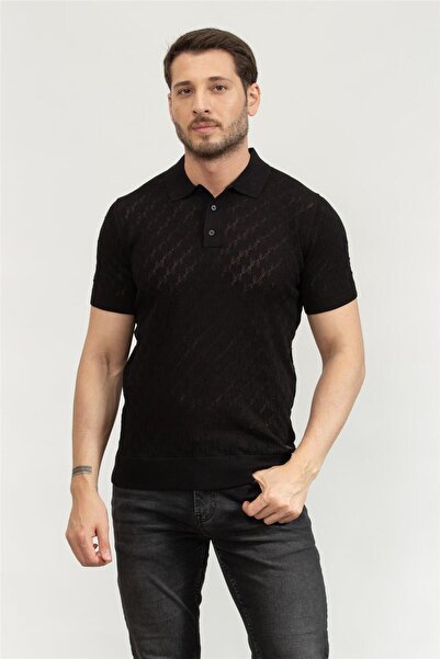 Karl Lagerfeld Erkek Polo Yaka T-Shirt Siyah