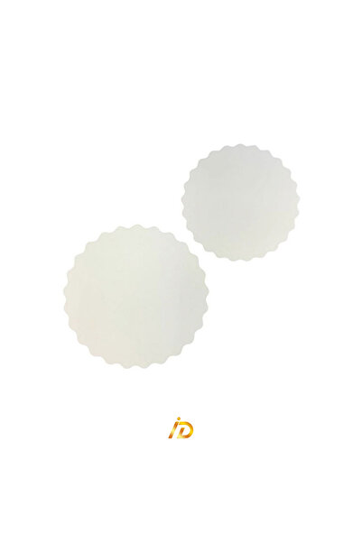 Ingrediente Dulci Slado – Round wavy cake plate WHITE Ø30cm h 3 mm MDF- 5pcs.