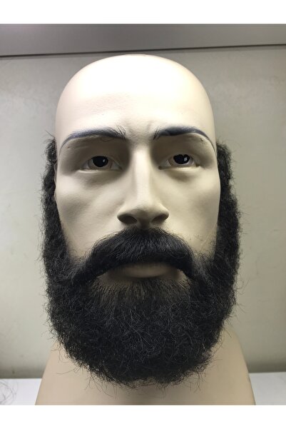 TheHairKraft Gerçek Görünümlü El Yapımı Takma Sakal & Bıyık Seti – HD Tül Üze...