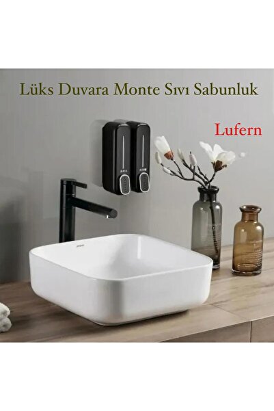 Lufern Lüks Duvara Monte Sıvı Sabunluk Duvara Monte Manuel Basmalı Bulaşık Deterjanı 300 ml Şampuan Jel
