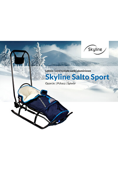Other Sled with backrest and sleeping bag for children, pusher, solid, lightweight aluminum belts PL