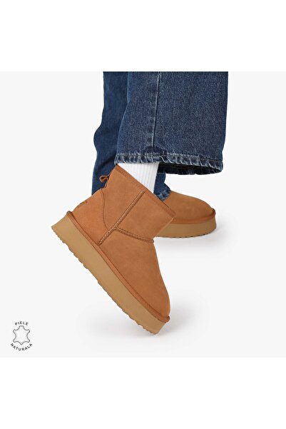 ANGEL BLUE CIZME DE DAMĂ din PIELE ÎNTOARSĂ NATURALĂ CRL08931 Camel