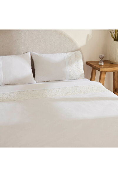 Karaca Home Elaria Dantelli Double Duvet Cover Set White