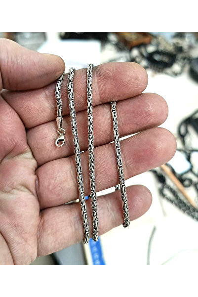 OltutaşıMarket 925 Ayar Gümüş Kral Zincir Kolye 2 mm 50 cm