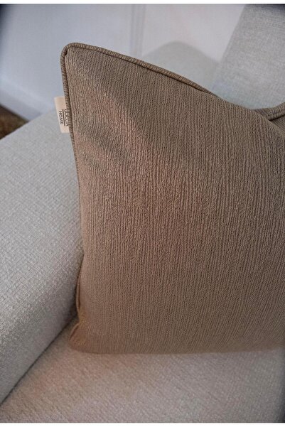 GOCCIA Dokuma Krem Kırlent Kılıfı Dekoratif Bohem Soft Koltuk Sırt Yastık Hediyelik Yılbaşı 45x45