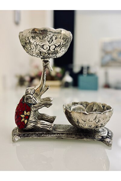 Kraftique طقم فيل مكون من وعاءين مع صندوق مخملي