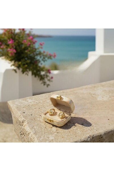 XUPING JEWELRY 14K VIP XUPING Zirkon Taşlı Sarmal Çelik Küpe