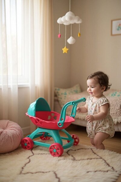 BYCEGU 52909 PUSETLİ OYUNCAK BEBEK BUSET ARABASI BİR ADETTİR