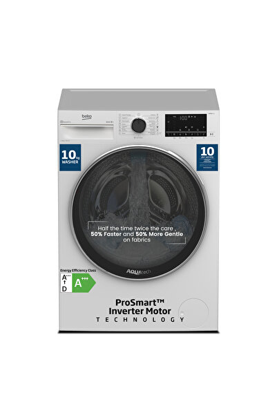 Beko 10 kg Front Load Washing Machine, 1400 RPM,15 Programmes,AutoDose,SteamTherapy,WTE1014XW(White)