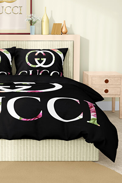 Marcalanya Duvet Cover Set Double Size Cotton Satin Fabric 6 Pieces 3D Digital Printing Duvet Cover Set Model No: