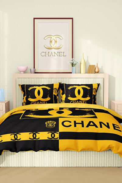 Marcalanya Bedding Set Double Size Cotton Satin Fabric 6 Pieces 3D Digital Printing Duvet Cover Set