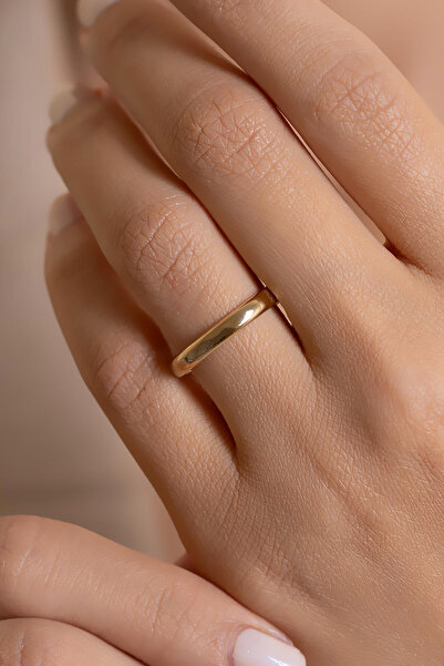 AMES GOLD KUYUMCULUK 14 Ayar Altın Klasik Alyans-3 Mm