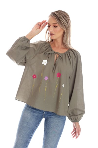 Eranthe Bluză de damă, Eranthe, stil Boho, IE, pictură manuală V357
