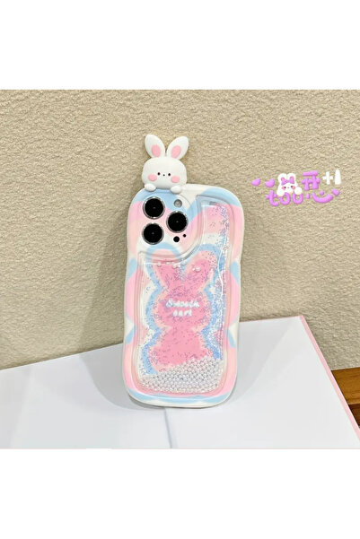 BABUN Tavşanlı Süslü Sulu Simli Boncuklu Pastel Renkli İphone Telefon Kılıfı ...