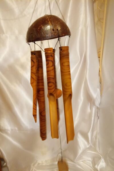 RaHan Deprem Zili Çanı Duvar Rüzgar Çanı Zili Feng Shui Bambu Borulu