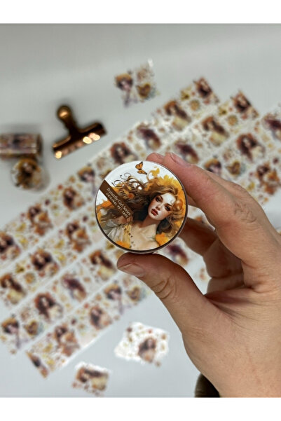 Kağıt Gemi Dükkan Mountain Dawn Butterfly Girl 2m Washi Bant/Washi Tape/Maski...