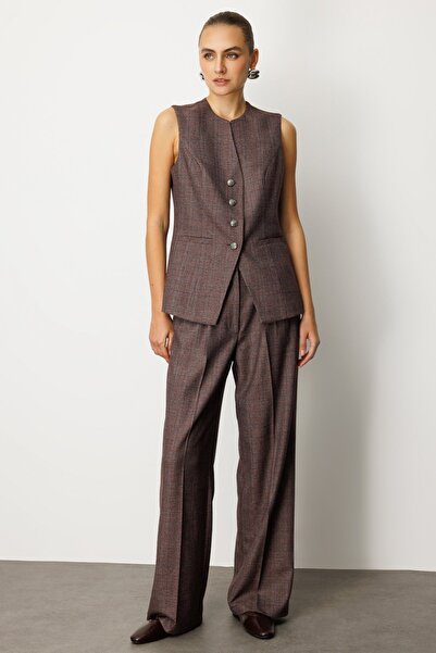 Ekol Plaid Wide Leg Pants