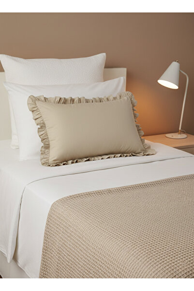 Mery Tekstil غطاء وسادة مكشكش 100% قطن 50x70 سم